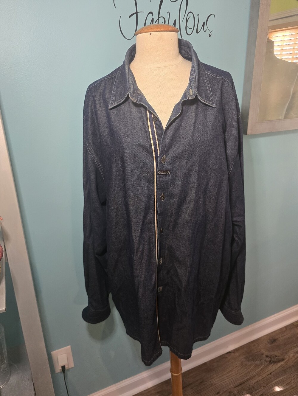 Marithe Francois Girbaud Indigo Blue Denim Shirt